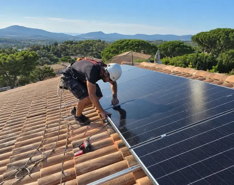 Installateur panneaux solaires Yzeron — pose photovoltaïque sur toiture