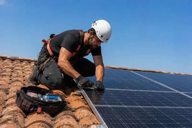 Maintenance et monitoring de panneaux solaires à Yzeron