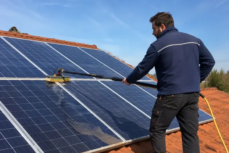 Nettoyage et entretien de panneaux solaires à Yzeron